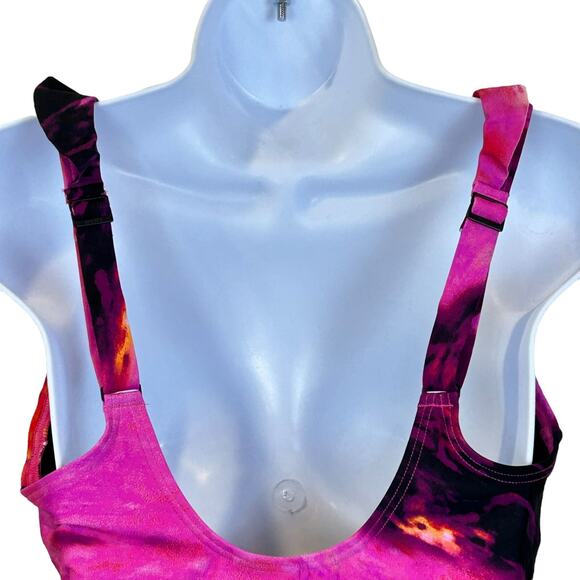 DKNY Tie-Back Halter Style One-Piece Swimsuit Abstract Mirage Women's Medium NWT - Picture 8 of 12